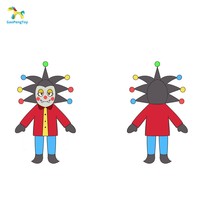 Poupées en peluche personnalisées nouvel élément cirque bizarre et loufoques clowns bien connus Joker poupées de style bizarre excentrique