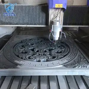 Mesin Pengukir Batu Jet Air Kecil Cnc Granit Sink Lubang Pemotongan untuk Batu Marmer Craving Countertop Machine