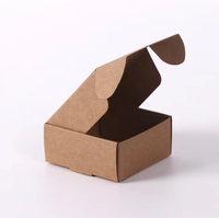 Boîtes d'expédition pliables en papier, petit format, chocolat noir et blanc, prix raisonnable, logo personnalisé, forme carrée