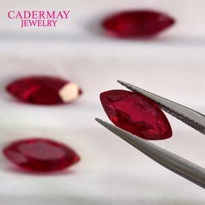 Cadermay Pigeon Blood Ruby Marquise Cut Loose Stone Natural Red Gemstone For Jewelry Making - Product Image 1