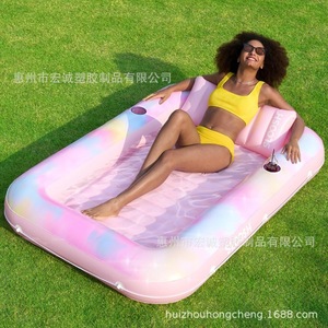 Piscine gonflable 177x146cm, lit d'eau en PVC pour bain de soleil en extérieur, usage domestique - Product Image 5