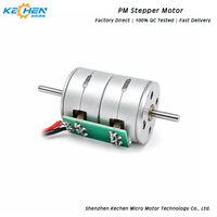 Moteur pas à pas PM compact série 15BY, arbre de 1,5 mm, double moteur, 2 phases, 4 fils, couple élevé, contrôle CC, usine OEM/ODM pour applications médicales