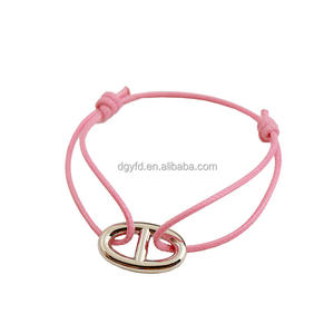 <span class=keywords><strong>Bracelet</strong></span> d'Amitié Ajustable Personnalisé en Cordon <span class=keywords><strong>Maille</strong></span> <span class=keywords><strong>Marine</strong></span> avec Charme en Acier Inoxydable, Bijou Nautique Porte-Bonheur pour Surfeur et Marin - Product Image 4