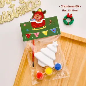 Poupée <span class=keywords><strong>en</strong></span> plâtre à graffitis <span class=keywords><strong>de</strong></span> Noël, enfants <span class=keywords><strong>de</strong></span> <span class=keywords><strong>maternelle</strong></span>, bricolage, peinture à la main, petit cadeau pour étudiants chinois - Product Image 6