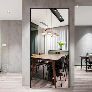 Espejo de Cuerpo Entero con Marco de Aleación de Aluminio, Espejo de Pie Personalizado de Vidrio Contemporáneo para Baño y Dormitorio - Product Image 3