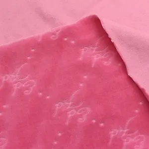 Jacquard CVC Velour Fabric Knit Weft Cloth Jacquard Dobby Rhombus ED CVC Velure Velour Velvet Fabric for Garment Memory Pillow