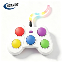 Jeu électronique musical et rythmique rechargeable lumineux avec 2 modes, jouet éducatif sensoriel, jeu portable rapide à pression pour enfant