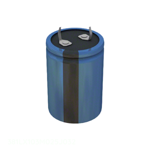 Condensador de canal del fabricante CAP ALUM 10000UF 20% 25V SNAP TH 381LX103M025J032 10000 uF de montaje a través de orificio - Product Image 1
