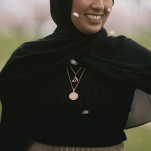 Acero inoxidable islámico oro musulmán <span class=keywords><strong>religión</strong></span> joyería gargantilla espíritu oración árabe Alá caligrafía colgante - Product Image 3