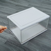 Boîte à chaussures pliable en PP, rectangulaire, transparente, empilable et détachable pour la maison – Vente en gros