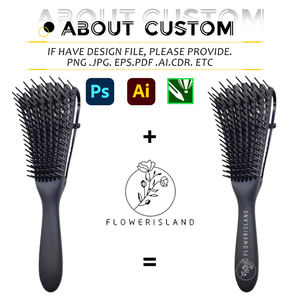 Ý tưởng quà tặng nhà máy tùy chỉnh lược với logo nhựa chống tĩnh điện bàn chải tóc bạch tuộc Lược Công cụ làm tóc massage Lược - Product Image 3