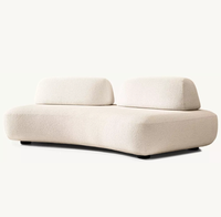 Italienischer Stil Leichter Luxus Casual Mikrofaser-Stoff Modernes Sofa-Set Unregelmäßiges Designer-Creme-Gebogenes Wohnzimmer-Villa-Sofa Klein