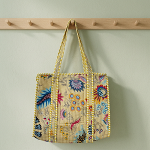 Bolsas de Almacenamiento Acolchadas de Algodón con Estampado a Mano, Diseño Tradicional Indio, Hechas a Mano, Grandes, Estilo Campestre Francés, para Alimentos y Joyería - Product Image 2