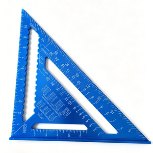 Regla Triangular de 30 cm de Aleación Metálica, Regla de Ángulo de 45 Grados para Dibujo y Medición - Product Image 1