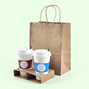 Sacs cadeaux pour enfants en papier kraft biodégradable, nouveau design, avec poignées - Product Image 1