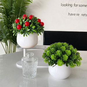 Plantes artificielles en pot de la collection Fuyu, verdure d'intérieur pour la décoration de la maison, du bureau, des accessoires de mariage, moulage par injection plastique - Product Image 4