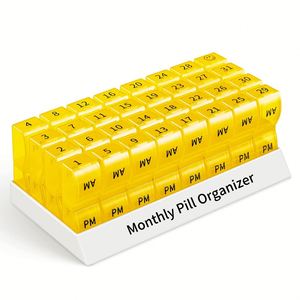 Outdoor Camping Monthly Case Organizer Box 31 Day <b>Tablet</b> Holder Pill Dispenser <b>Container</b> Storage Custom Logo - Product Image 3