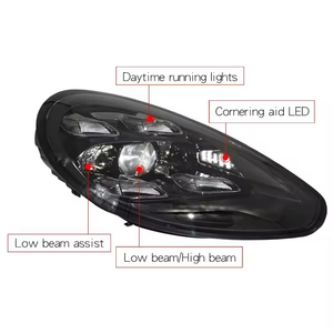 Faros Delanteros AURON con Chip LED de Cuádruple Haz, 12V 6000K 36W 6000 para Panamera 2014-2016 970.2, Luz de Reequipamiento - Product Image 2