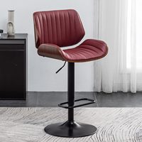 Tabouret de bar en similicuir ALINUNU à prix de gros pour bar à domicile et îlot de cuisine, hauteur réglable, pivotant