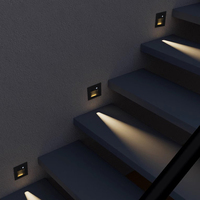 Lumière d'escalier encastrée LED Vertex, éclairage mural, 3500K AC 85-265V ABS 86, éclairage intérieur pour salon, lampe CE