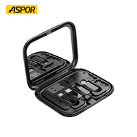 Caja Organizadora de Cables Multifunción ASPOR A561 OEM/ODM con Adaptador 3 en 1, Carga Rápida de 60W y Soporte para Teléfono
