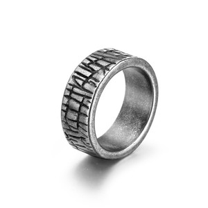 Men's Geometric Textured <b>Titanium</b> Steel <b>Ring</b> SA1099 Gift Jewelry - Product Image 5