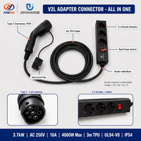 JOYCHARGE Adaptor Pengisian Daya Kendaraan Baru V2L Tipe 2 16A 250V AC Portabel untuk EV dengan Kabel 3M, Proteksi IP54, dan Keamanan Arus Berlebih
