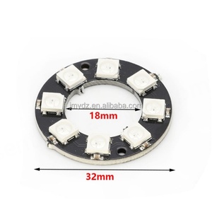 Placa de Desarrollo de Anillo de Luz LED RGB Inteligente de 8 Bits D16 WS2812 5050, Anillo Grande a Todo Color - Product Image 2