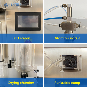 Laboratório Pequeno Mini 2L/H Atomizador Spray Dryer Máquina de Secagem Líquida para Café Instantâneo Sabor Detergente Tomate Em Pó Sangue Animal - Product Image 4