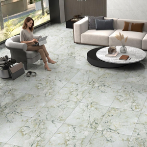 Dyna Pearl Marble Look Porcelain Floor Tiles 600x600mm Polished Glossy Ceramic Flooring - Product Image 1