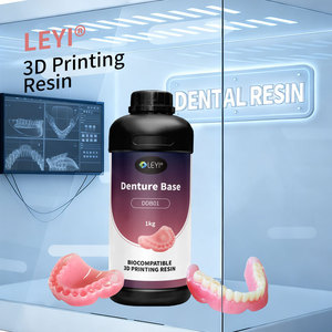LEYI DDB01 DR5 Resina Flessibile Forte 100% Pura 1kg/bottiglia Durata 24 Mesi per Basi di Protesi Dentali Stampate in 3D Inodore e Senza Sapore - Product Image 1
