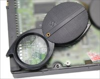 Loupe de poche pliable BIJIA 10x en plastique noir, outil optique portable pour bijoux en diamant, personnalisable OEM