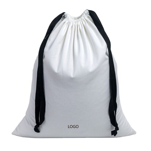 Pochette de rangement réutilisable en tissu de coton écologique et tendance, sac anti-poussière à cordon de serrage de grande taille - Product Image 1