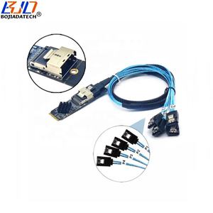 Konektor SFF-8087 SAS Mini, ke NGFF M.2 NVME kunci B + M kartu pengontrol adaptor + 4 * SATA 3.0 kabel Data untuk Hard Disk Drive - Product Image 6