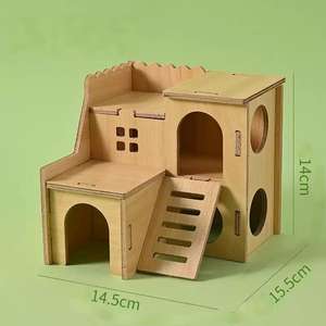 Kang darpet DIY Holz Hamster Hideaway House-Kleintier verstecke, einfache Montage, geeignet für Hamster, kleine Nagetiere - Product Image 1