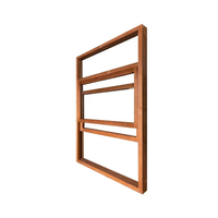 Fenêtre à guillotine double de style américain solide avec grille à ouverture verticale coulissante vers le bas pour le type de rideau à persiennes extérieur