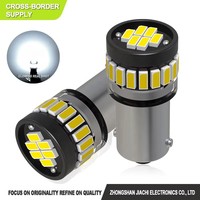 Ampoule LED BA9S T4W pour éclairage de plaque d'immatriculation, 3014 SMD, 6000K blanc, 1,5W, 192LM, 12V-24V, montage universel, lampe de plaque d'immatriculation de voiture