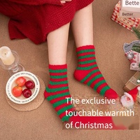 Chaussettes de Noël et du Nouvel An pour femmes, douces, moelleuses, chaudes, amusantes, confortables, à rayures, en gros
