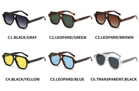 Haute qualité bas prix carré Rectangle sans monture soleil verre classique hommes Double ponts carré acétate lunettes de soleil 2025