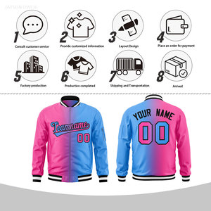 Áo khoác bóng chày màu gradient tùy chỉnh với số tên đội thể thao cá nhân cho các đội - Product Image 5