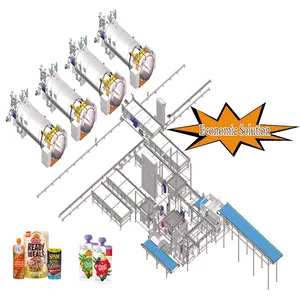 industrial food and beverage sterilizer pouch machine retorting in food processing line