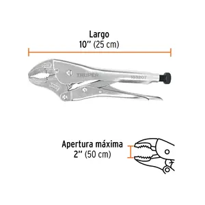 Truper giapponese tipo 10 'pinze a pressione a ganascia curve alta qualità in acciaio al carbonio pinze a naso lungo in PVC manico per crimpatura fai da te - Product Image 3