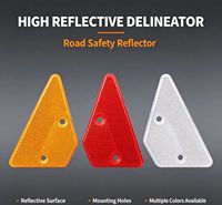 Delineateur trapézoïdal double face en plastique, marqueur réfléchissant pour garde-corps, réflecteur de contour de route, fixation murale, sans alimentation