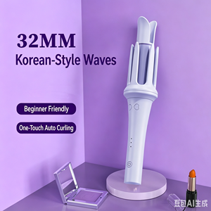 เครื่องม้วนผมอัตโนมัติขนาด 32 มม. ป้องกันความร้อน ไม่ทำลายเส้น<span class=keywords><strong>ผม</strong></span> สำหรับม้วน<span class=keywords><strong>ผม</strong></span>ลอนใหญ่สไตล์เกาหลีแบบง่ายๆ ด้วยตัวเอง - Product Image 5