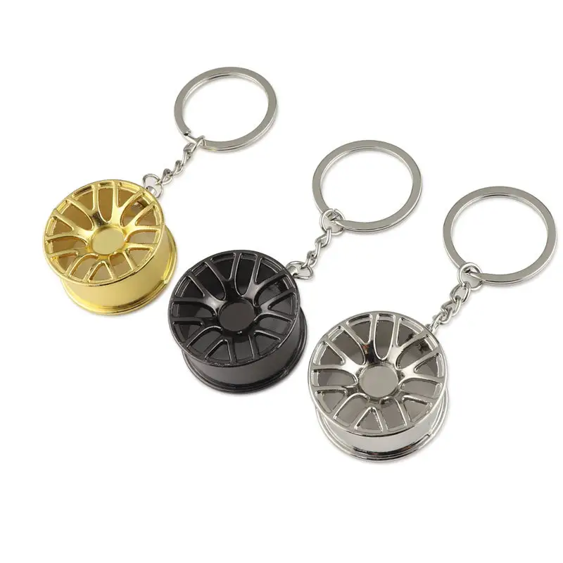 Car Wheel Tire Keychain Creative Mini Car Key Ring Auto Car Parts Key Chain Keyring