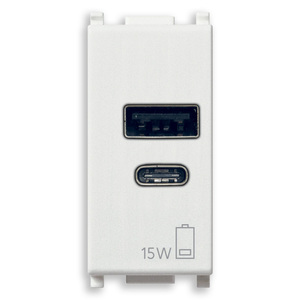<b>Usb</b> A+C Power Adapter 15W 5V White <b>Wall</b> Charger For Devices - Product Image 1