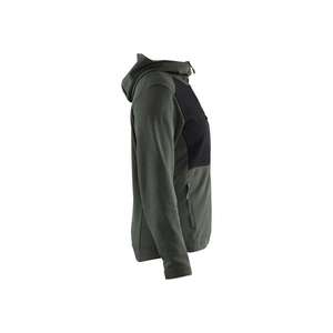 BLAKLADER - 354225334199L Sudadera con capucha Mujer con cremallera larga Otoño verde/Negro-EAN 7330509880449 WORK HOODIES - Product Image 5