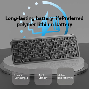 Беспроводная мышь, комплект проводной клавиатуры с 105 клавишами, мультимедийные функциональные клавиши, ультратонкий дизайн, 1600 точек на дюйм для ноутбуков, планшетов, офисного использования - Product Image 5