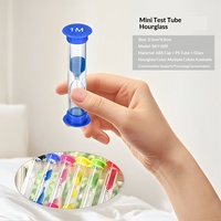 Harga pabrik Mini warna-warni Jam kaca pasir jam Timer untuk anak-anak gigi sikat jam pasir grosir