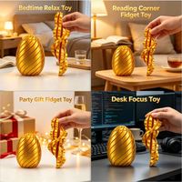 Premium European Quality Biodegradable PLA Material Twisty Fidget Egg with 13.8cm Height - Custom Branding Options